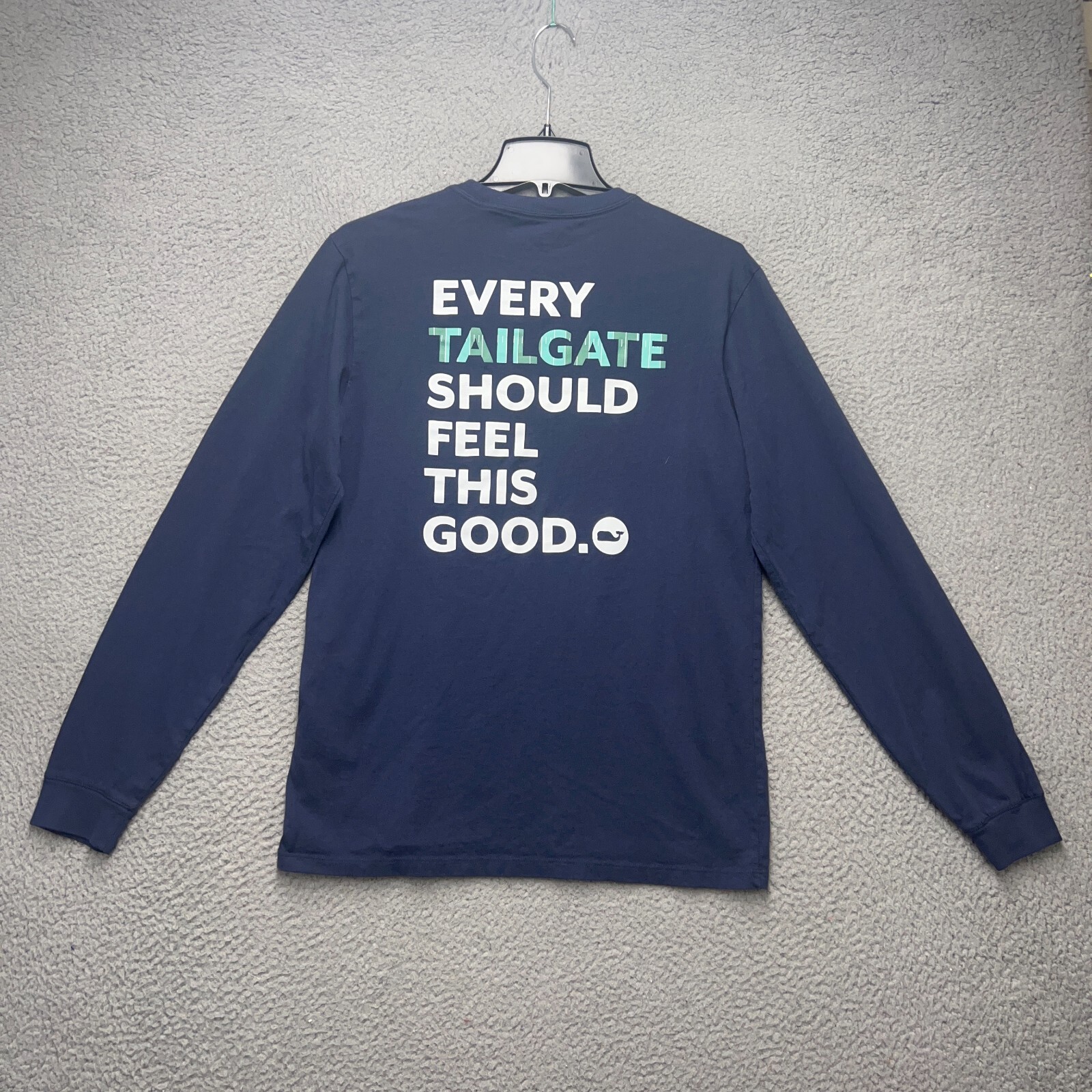 Vineyard Vines Shirt Mens Small Blue Long Sleeve Stretch Tailgate Party Sports