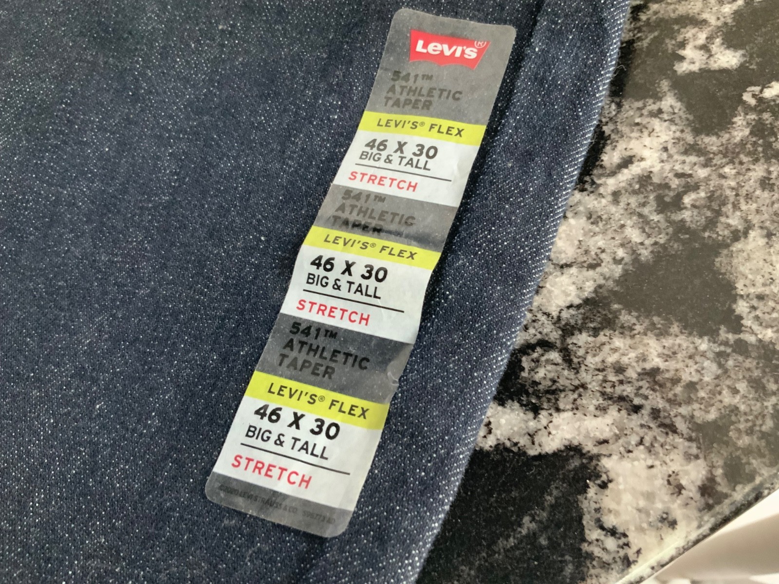 Levi’s 541 Athletic Taper Jeans Mens 46×30 Big & Tall Medium Blue Stretch Denim