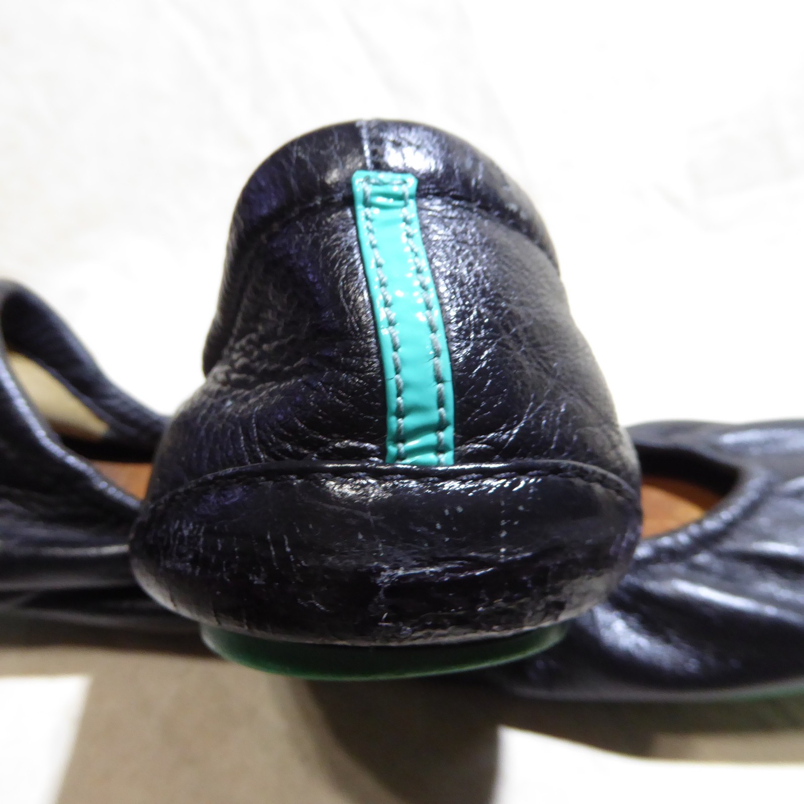 🩰 Tieks by Gavrieli Foldable Ballet Flats sz 9 Black Full-Grain Nappa Leather