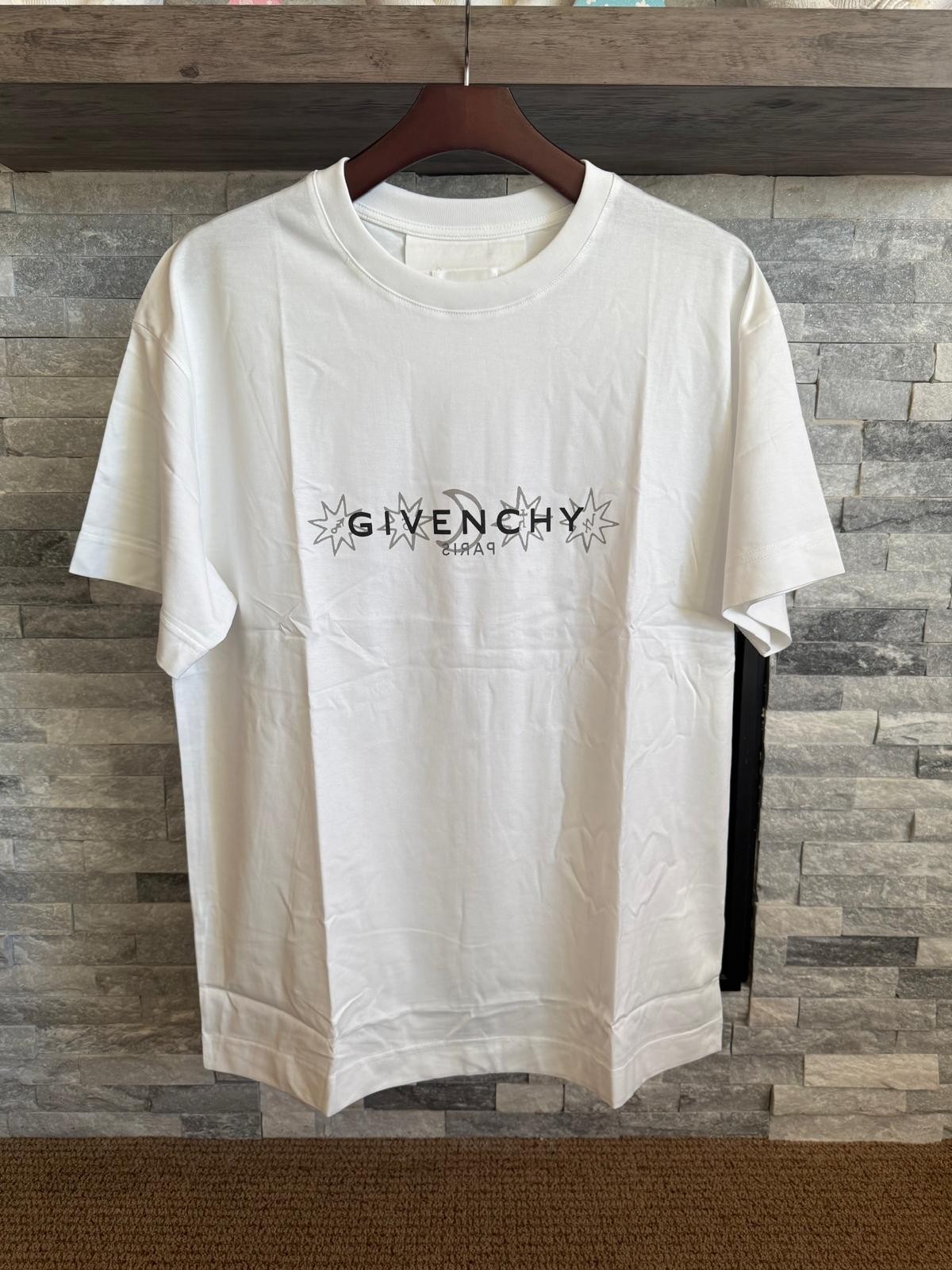 Givenchy Paris Occult Star Graphic T-Shirt White Size Large