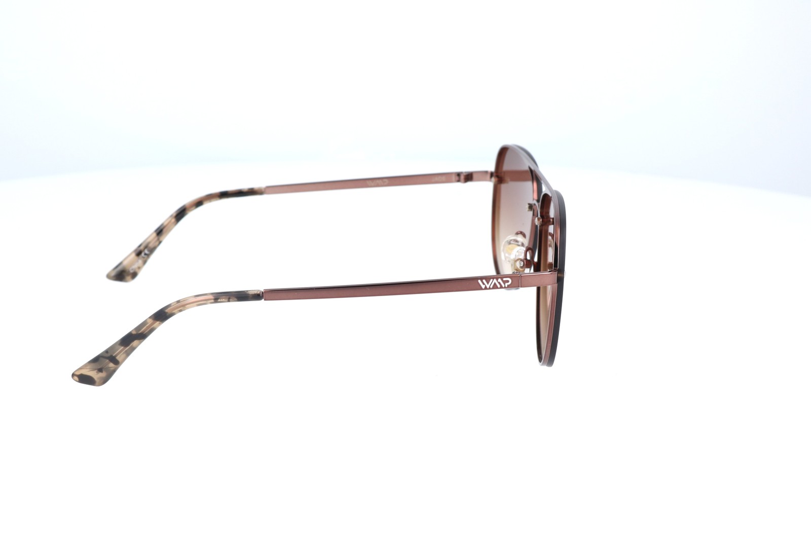 WMP Jade Metallic Brown Oversize Aviator Sunglasses AVI007 BRWBRW 62-13-145 B:50