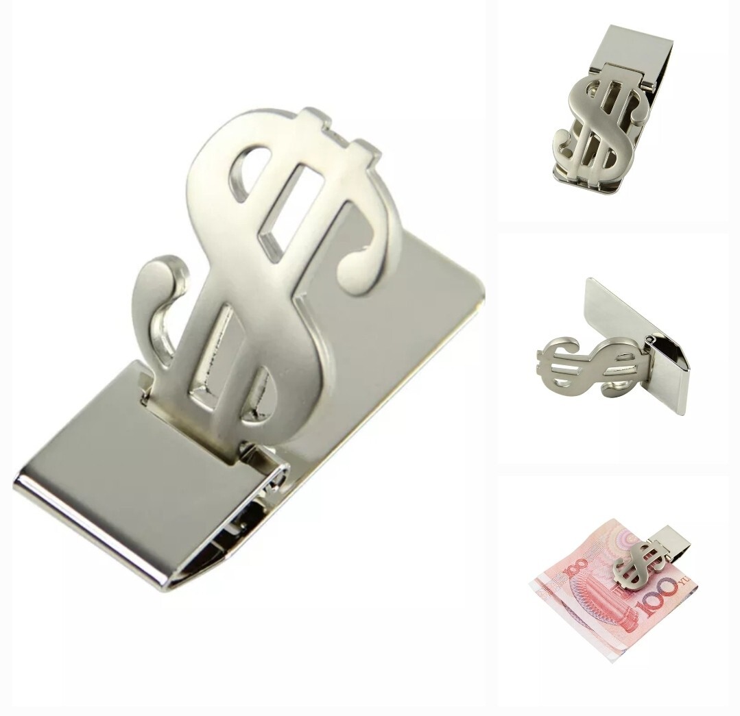 Money Clip Stainless Steel Dollar Men’s Wallet Credit ID Card Cash Holder MC1N