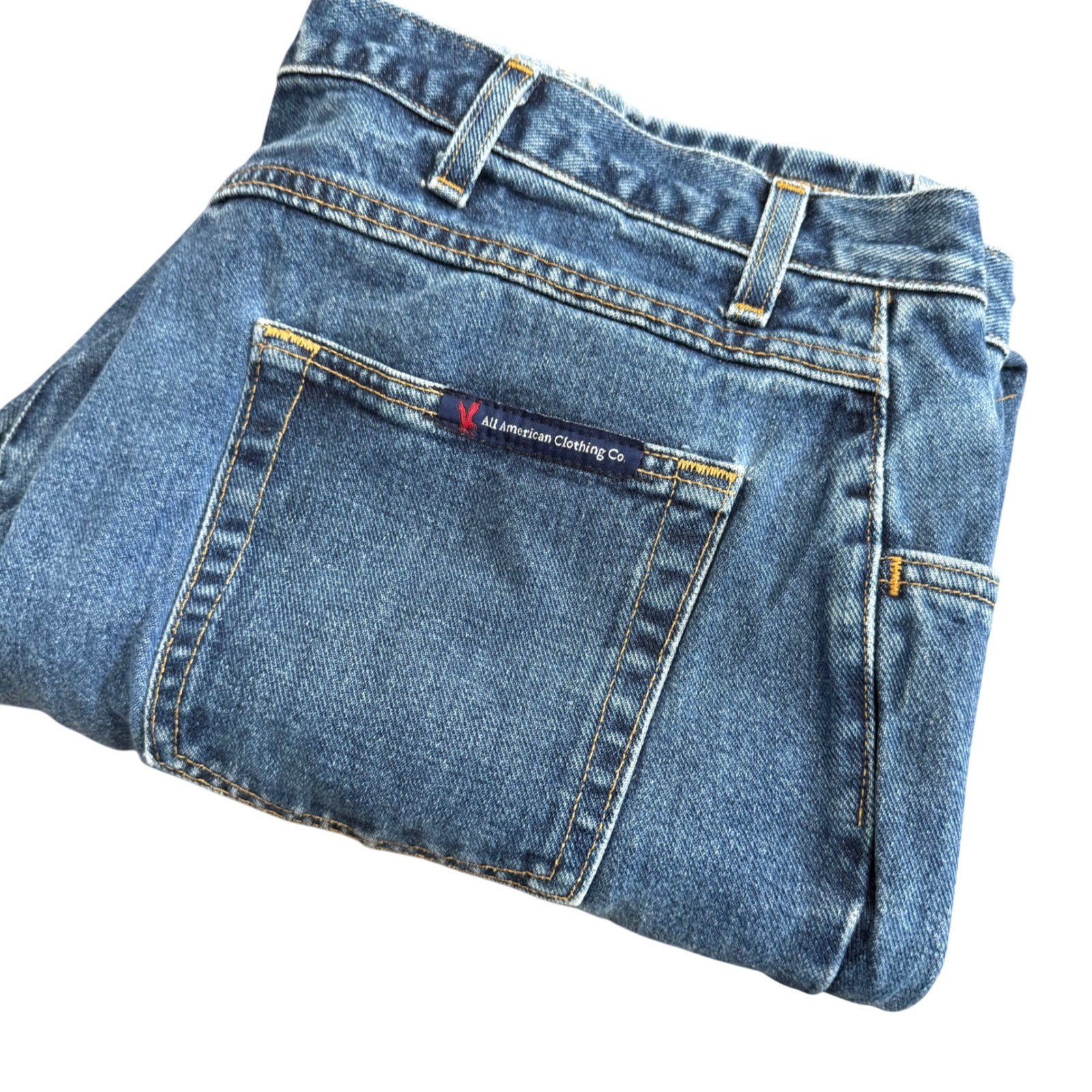 All American Clothing Co Mens Blue Denim Jeans Style AAC101D Cut 5470 40×30