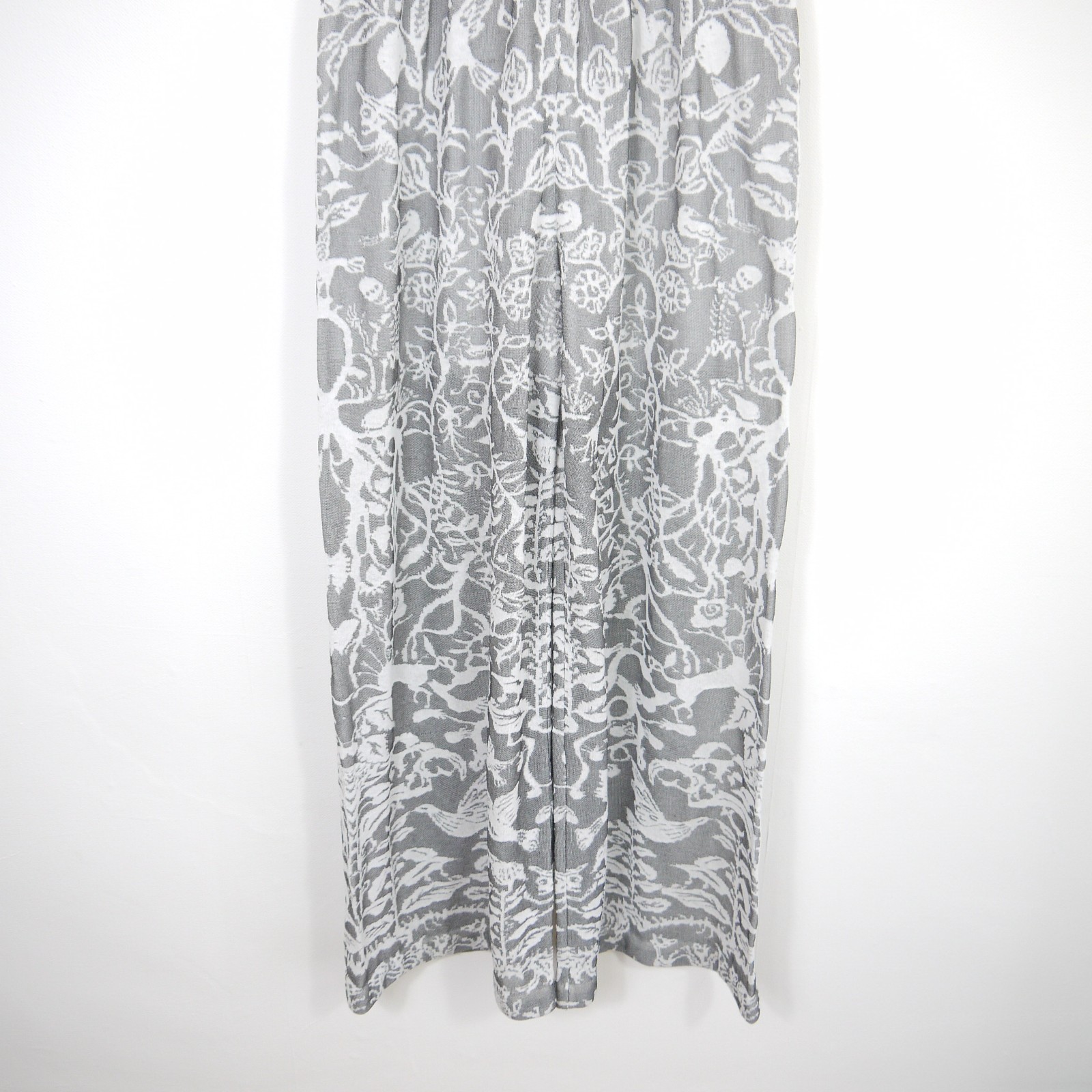 Missoni Jumpuit Grey Wide Leg 2015 Summer RTW Skull Knit Sleeveless Size 10