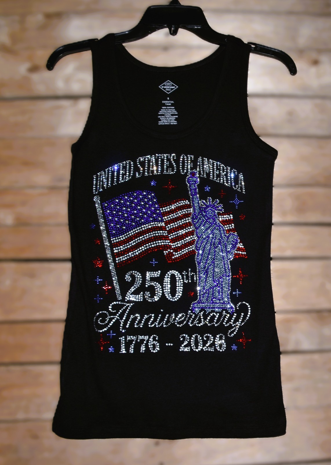 America’s 250th Birthday rhinestone shirt or tank XS S M L XL XXL 1X 2X 3X 4X 5X