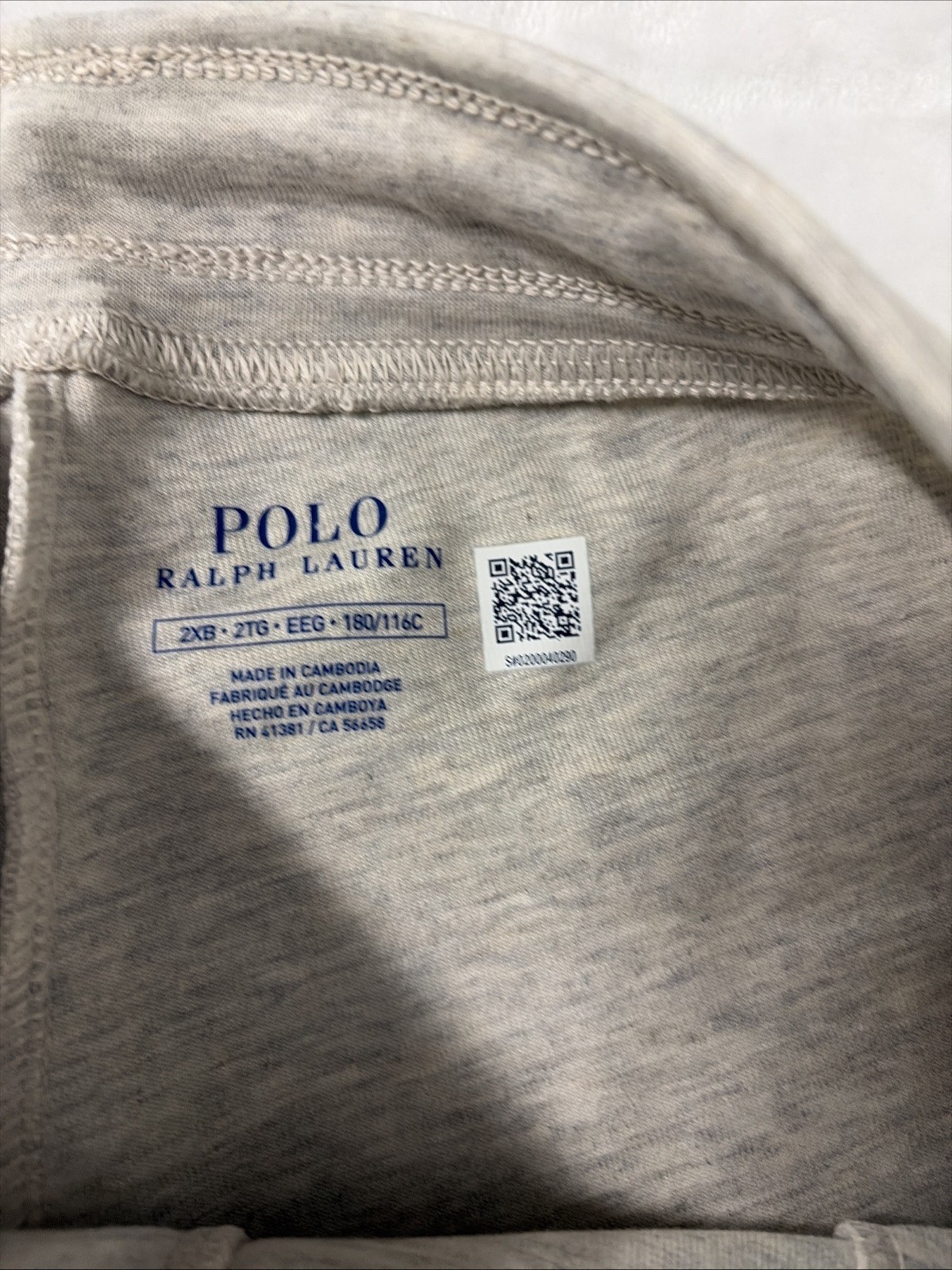 2XB POLO RALPH LAUREN Double Knit Shorts Men’s Athletic Grey heather Shorts