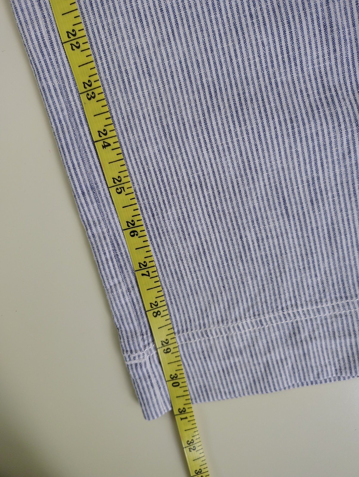 Talbots Striped Wide Leg Pants Size 14 Linen Cotton Drawstring Casual Summer