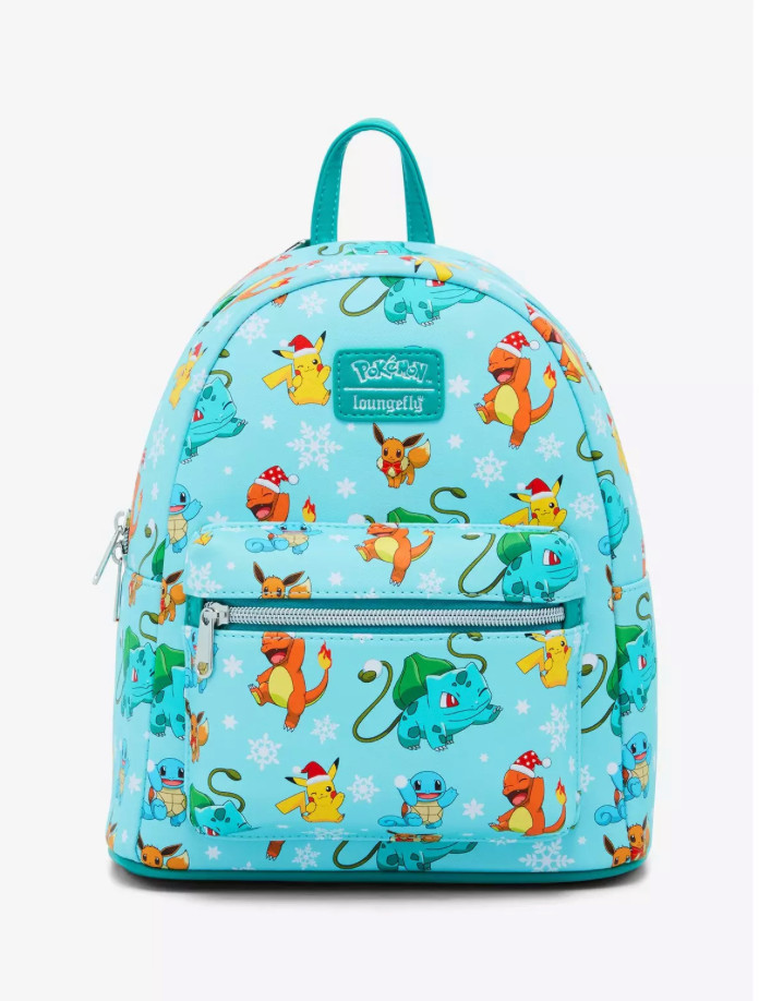 Bundle Pokemon 3 Pcs Loungefly Mini Backpack Piakchu Eevee Charmander & 2 Pins