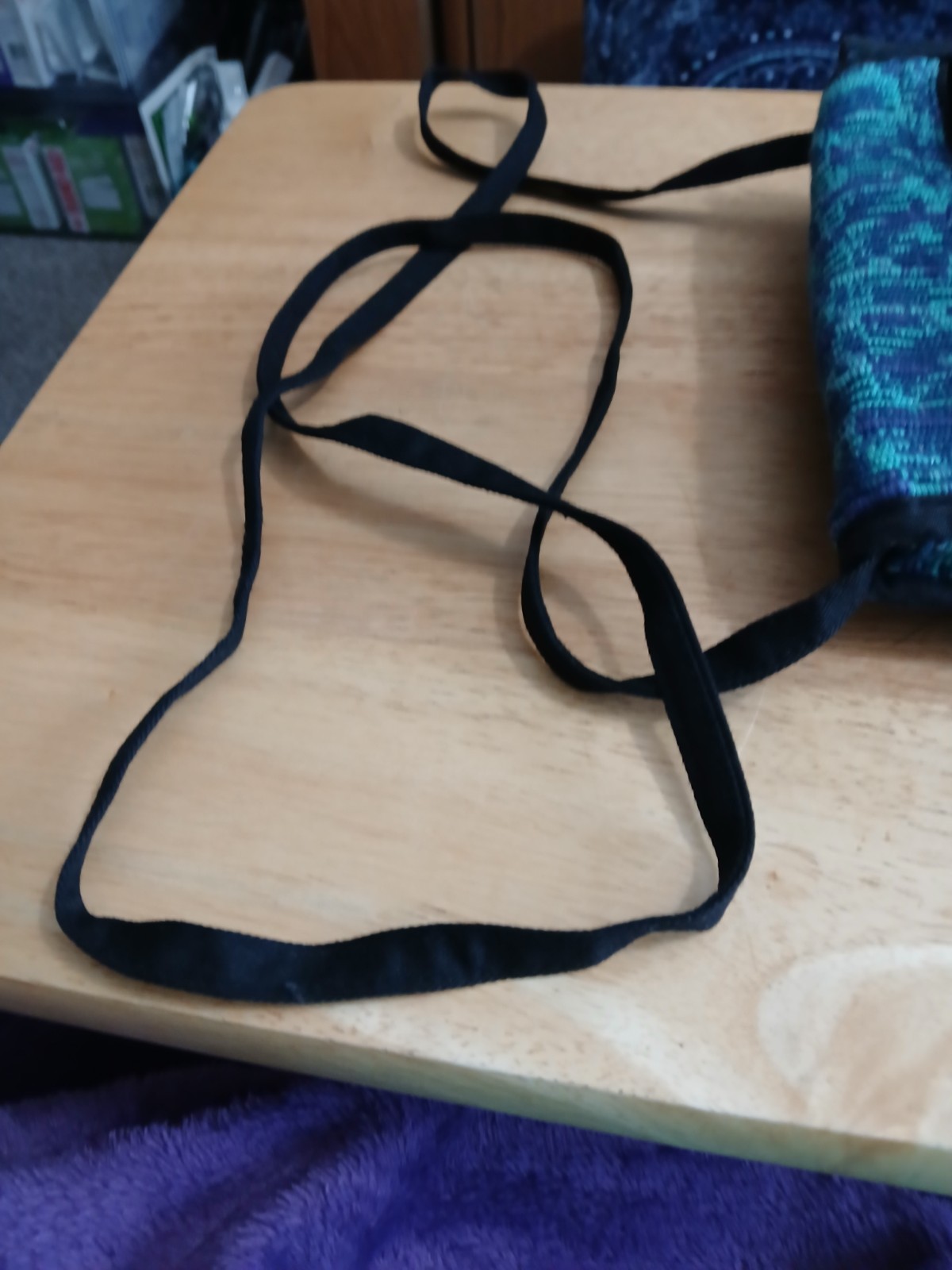 Guatemala-Made Shades Of Blue & Purple Crossbody Handbag Wash Cold Water