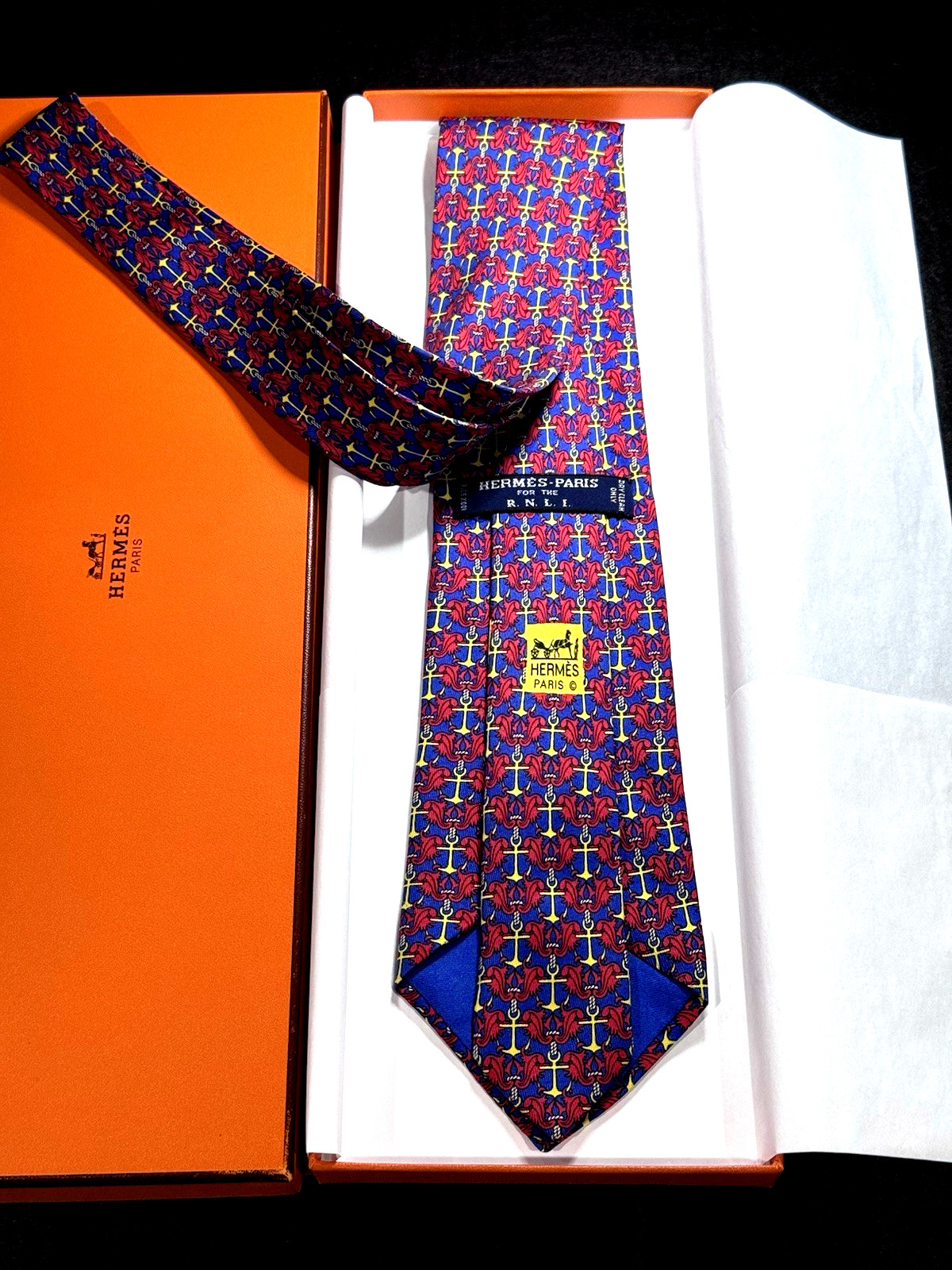 HERMÈS For The R. N. L. I. Special Limited Edition Tie NIB