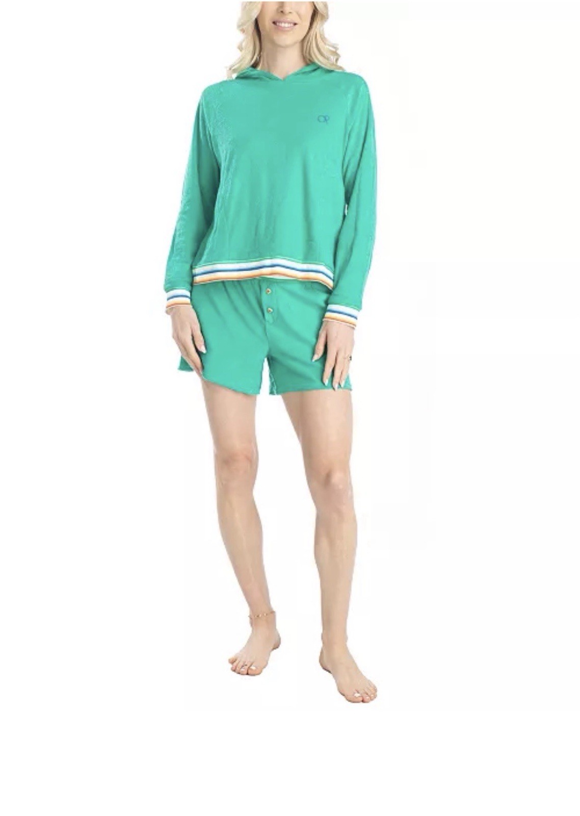 Women’s Ocean Pacific® Sunset Chaser Hoodie and Shorts Set NWT Small