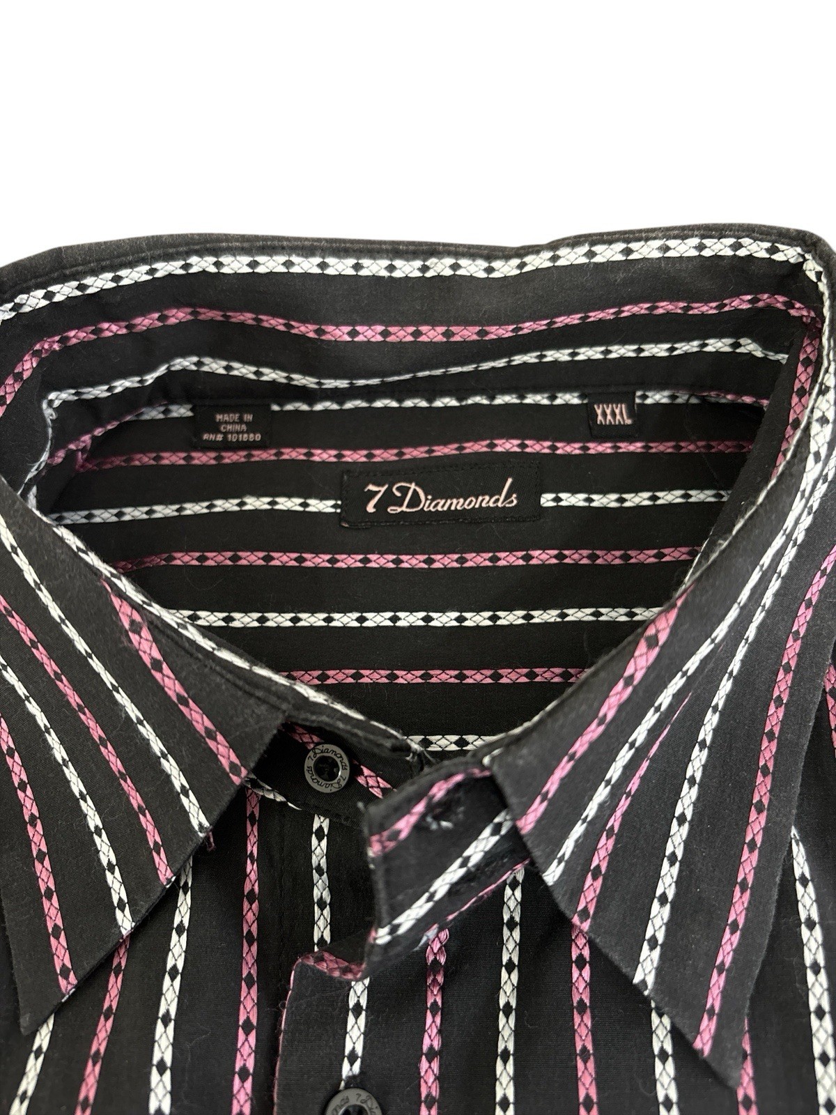 7 Diamonds Lot of 2 Men’s XXXL Big & Tall Striped Long Sleeve Dress Shirts