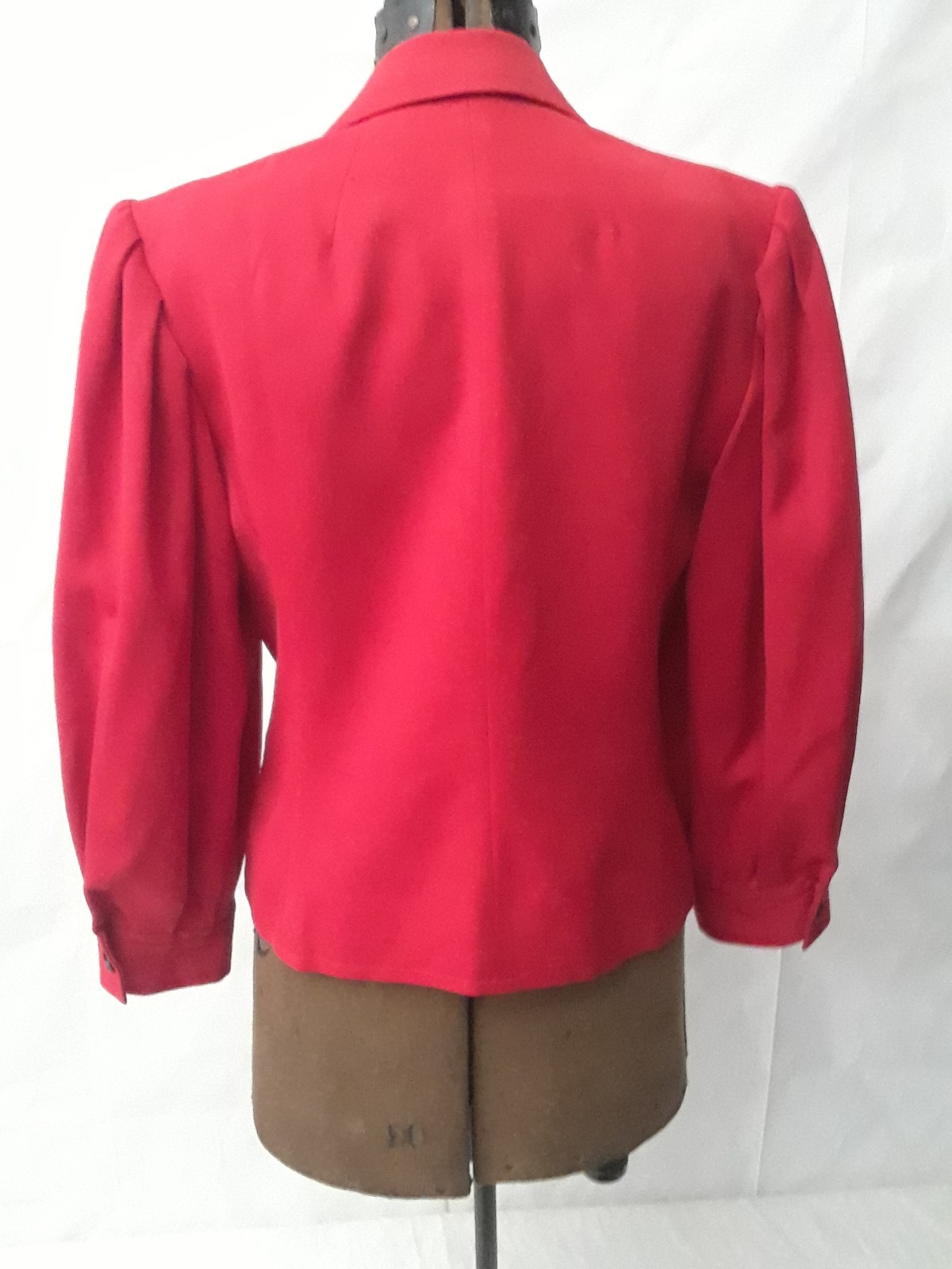 Vintage Harvé Benard Women Red Work Jacket Button – Wool – Size 8