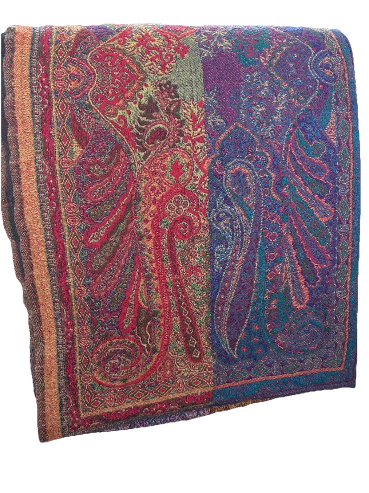 Moksha Fine Wovens 100% Pure New Wool 75″ Length x 36″ Width Throw / Pashmina