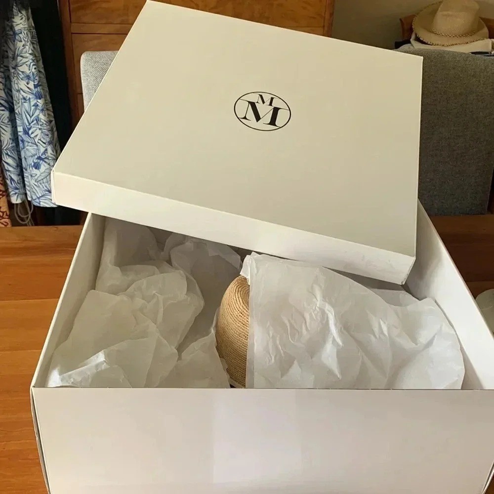 Like new in box MAISON MICHEL Paris Big Kate 20SS crochet straw hat size m
