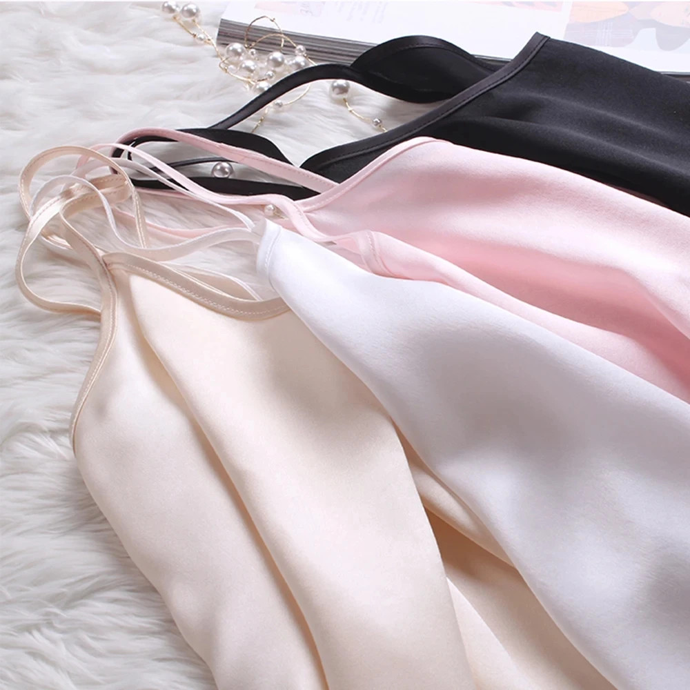 100% Mulberry Silk Nightgowns for Women Silk Short Sexy V Neck Ladies Sleepwear