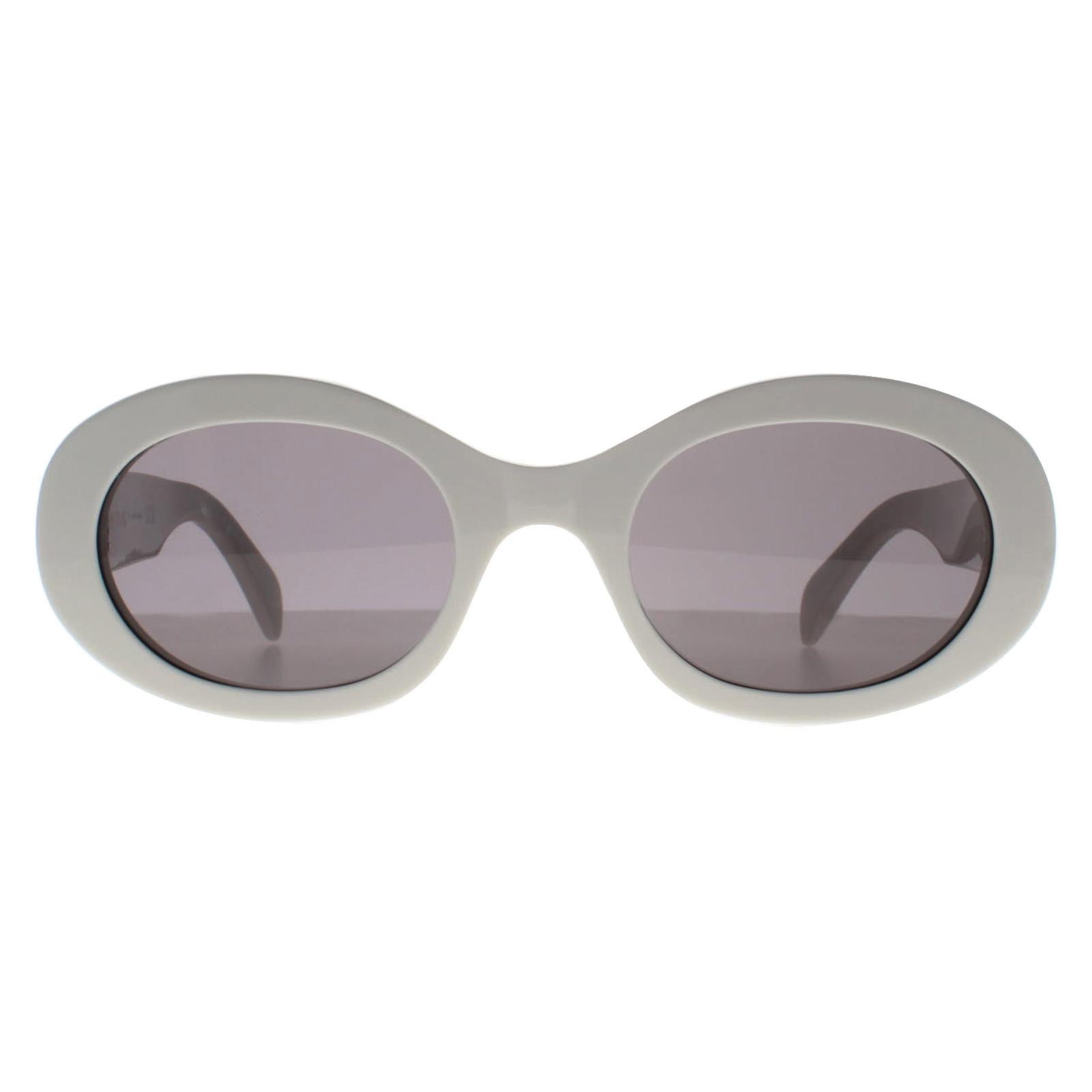 Celine Sunglasses Triomphe CL40194U 25A Ivory Smoke Gray