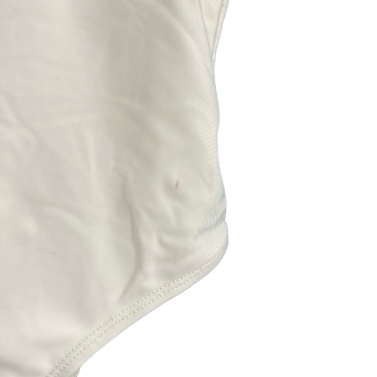 NA-KD Swimsuit One Piece Off White High Cut Leg Scoop Back Lined Medium New