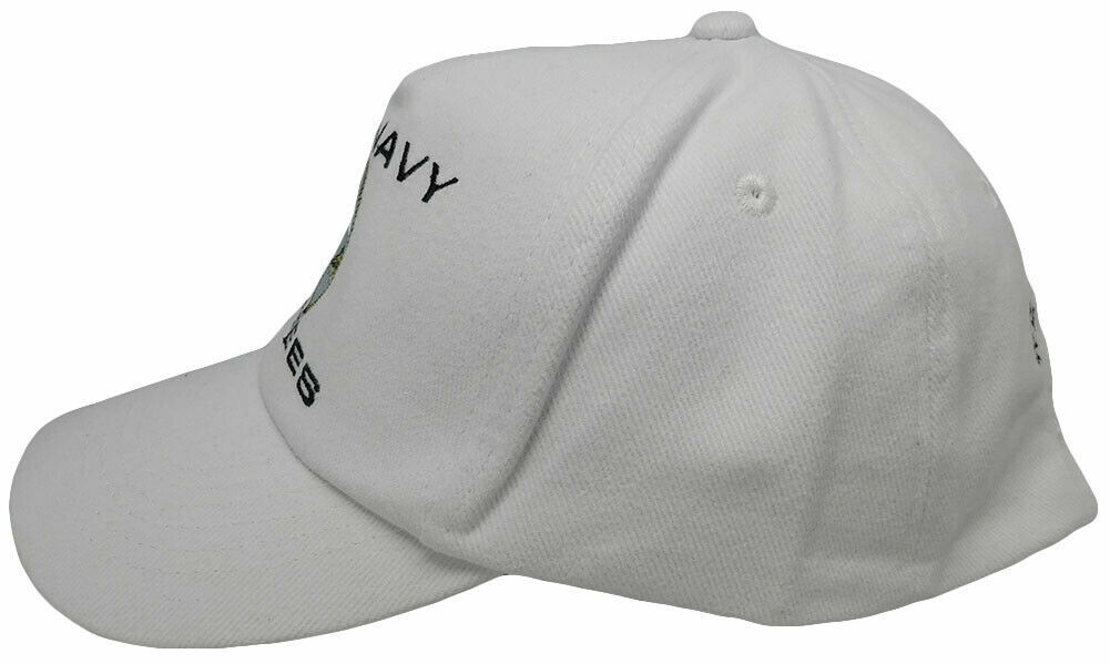 Embroidered Military White Navy Seabees Embroidered Baseball Hat Cap (RUF)