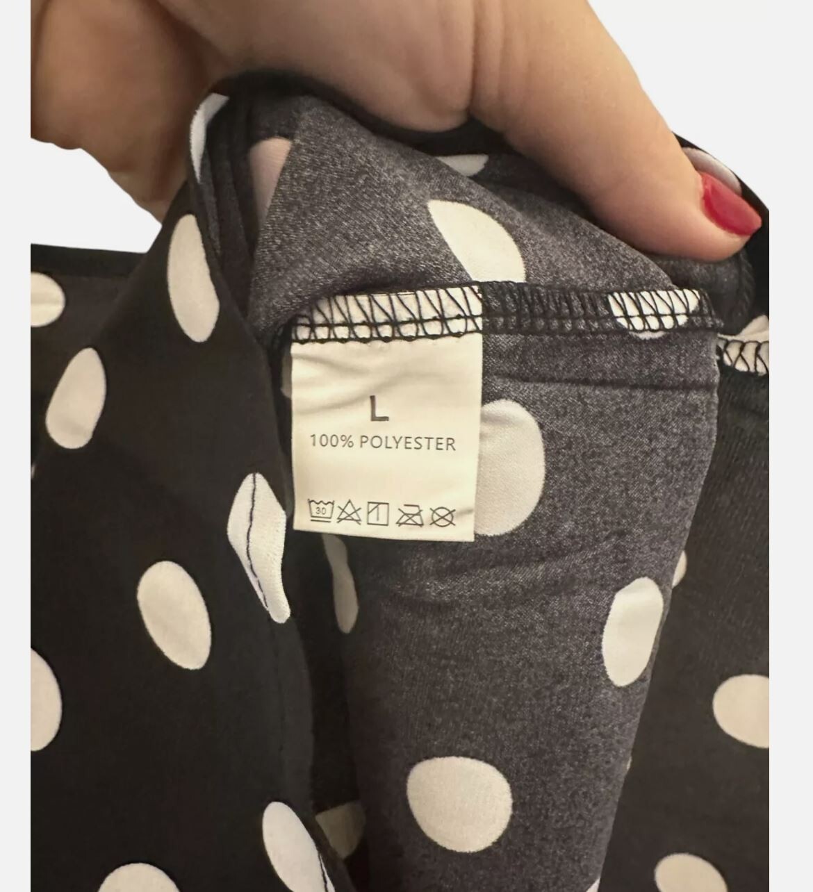 NWT Classic Black and White Polka Dot Bell Sleeve Blouse Sizes M, L, XL