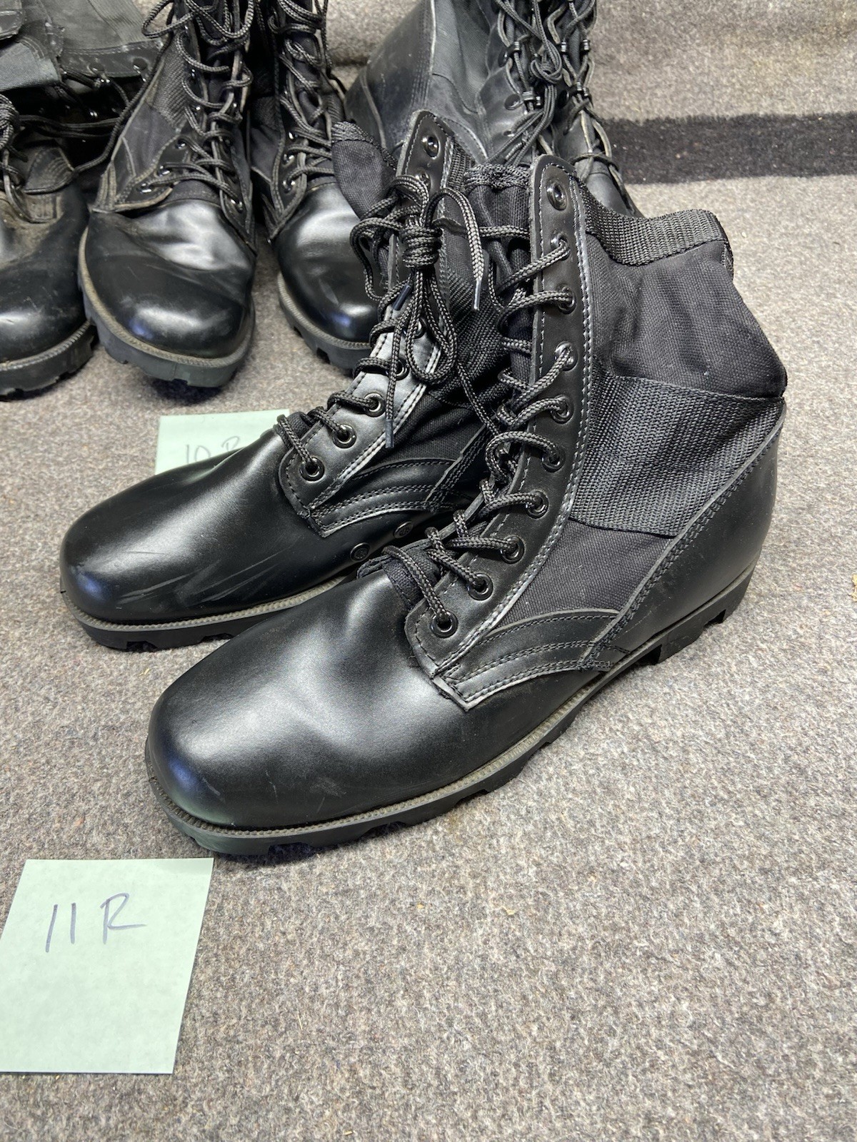 Men’s Leather Canvas Boots Tactical Vietnam-Style Jungle Army-Various Sizes Used