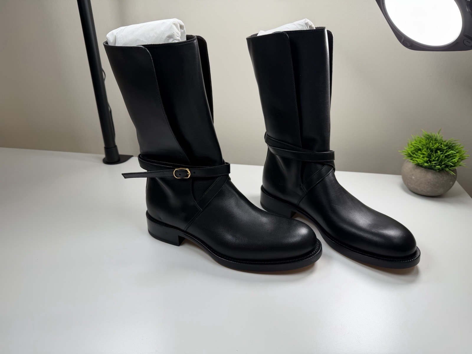 The Row Jodhpur Boots Black Leather Size EU 39 / US 9