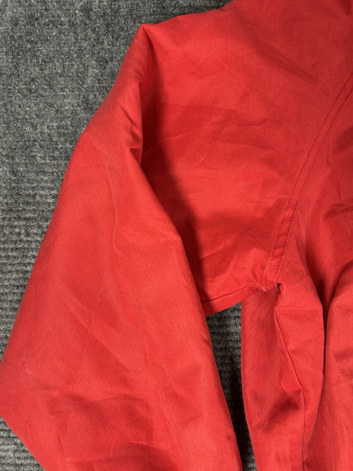 VTG Sportsmaster Jacket Mens L Red Fleece Lined Bomber USA Made Workwear READ