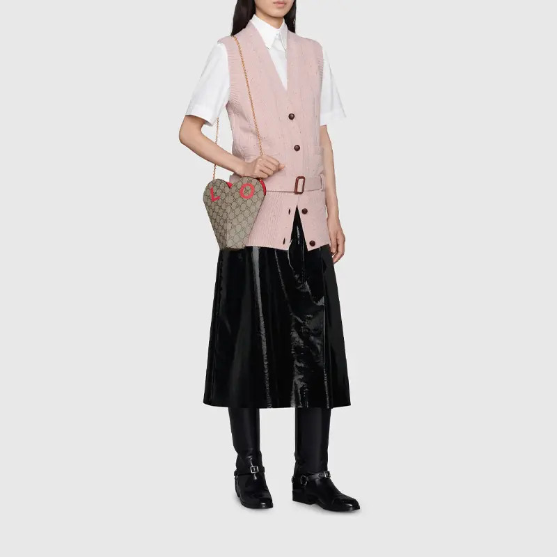 GUCCI Valentine’s Day Collection Handbag Shoulder Bag Women’s 3.5×1.5×8.6 in