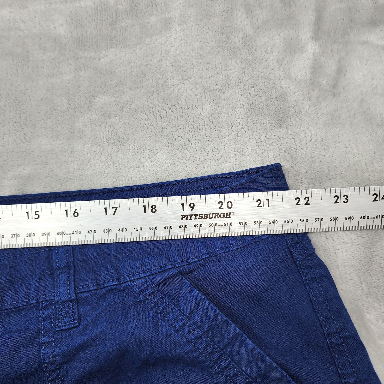 St. John’s Bay Pants Womens 24W Blue Capri Cargo Drawstring Stretch Casual