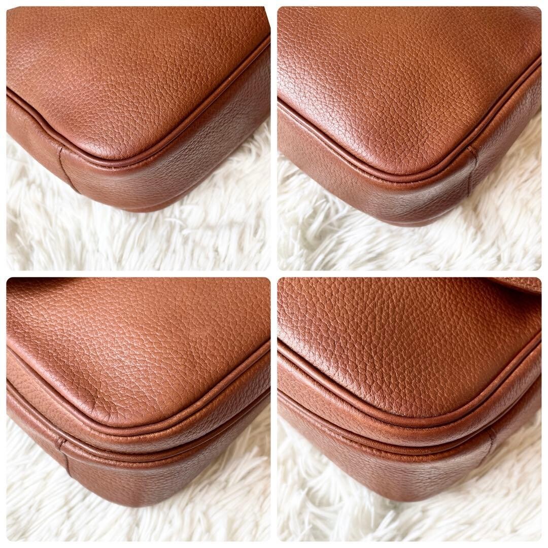 Burberry Brown Leather Nova Check Crossbody Shoulder Bag Vintage Unisex