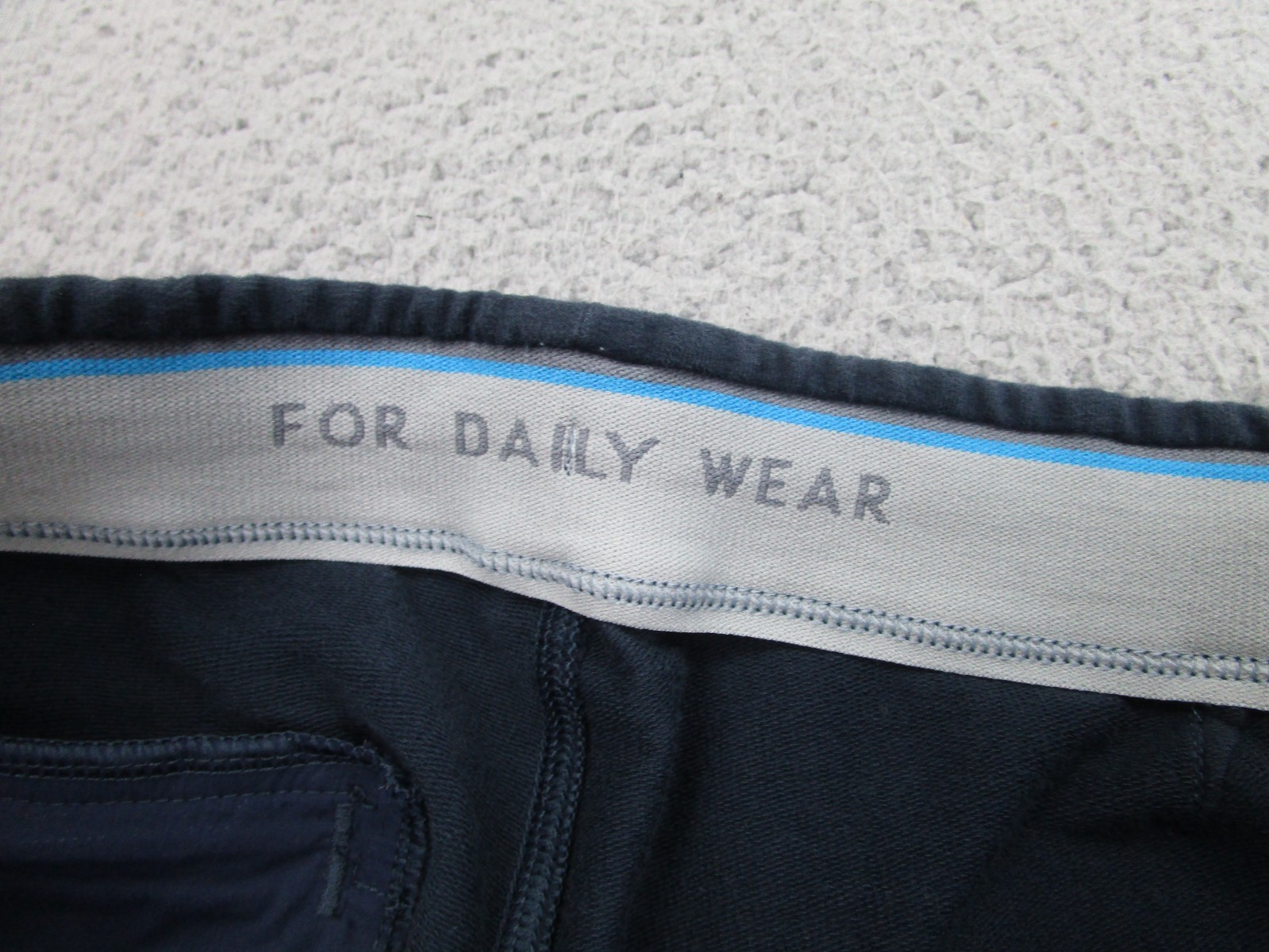 Mack Weldon Mens M Tall Pants Ace Jogger Sweatpants Blue Daily Wear Zip Pocket