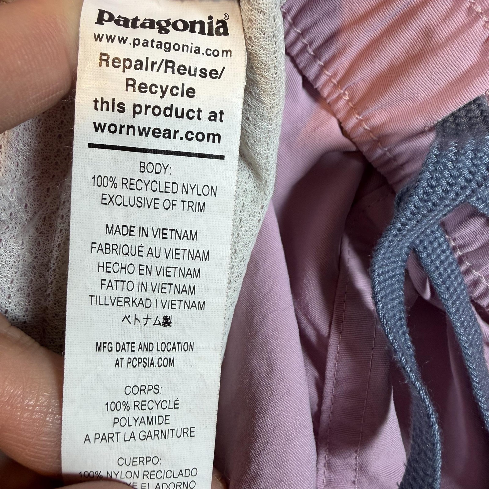 Patagonia Shorts Womens Small Pink Elastic Waist 3 Inch Inseam STY57044SP24