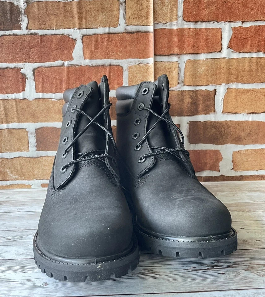 Timberland Waterville 6-Inch Double Collar Black Women’s Boot TB 0A15QY001 SZ 8