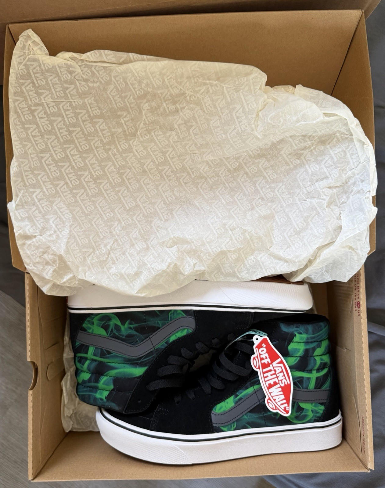 VANS ComfyCush Sk8-Hi After Dark Black/Green High-Top Suede Lace-Up VN0A7TNOYJ7