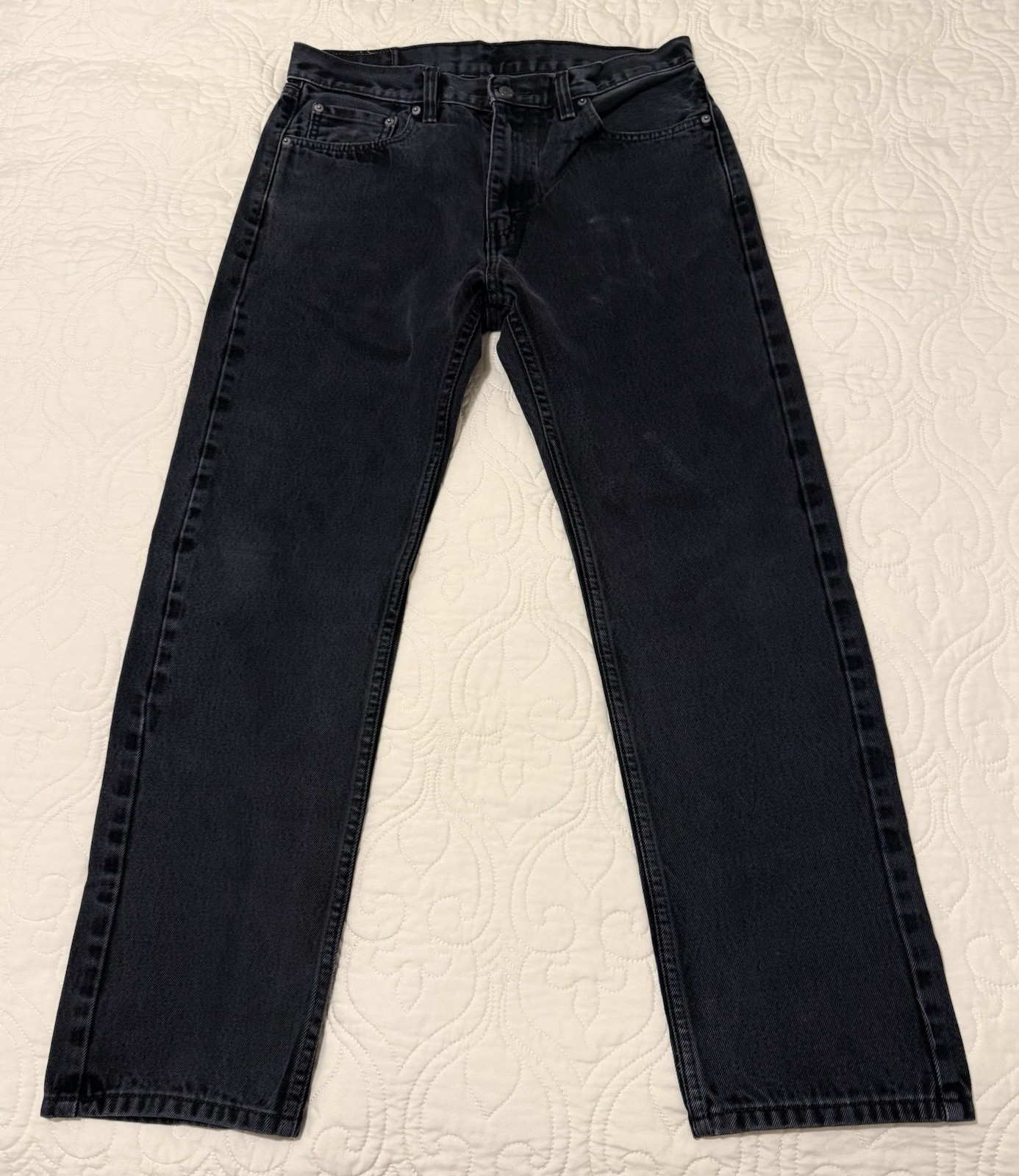 Levi’s 505 Men’s Jeans Black Regular Fit Straight Leg Denim Size W32 L29 *READ