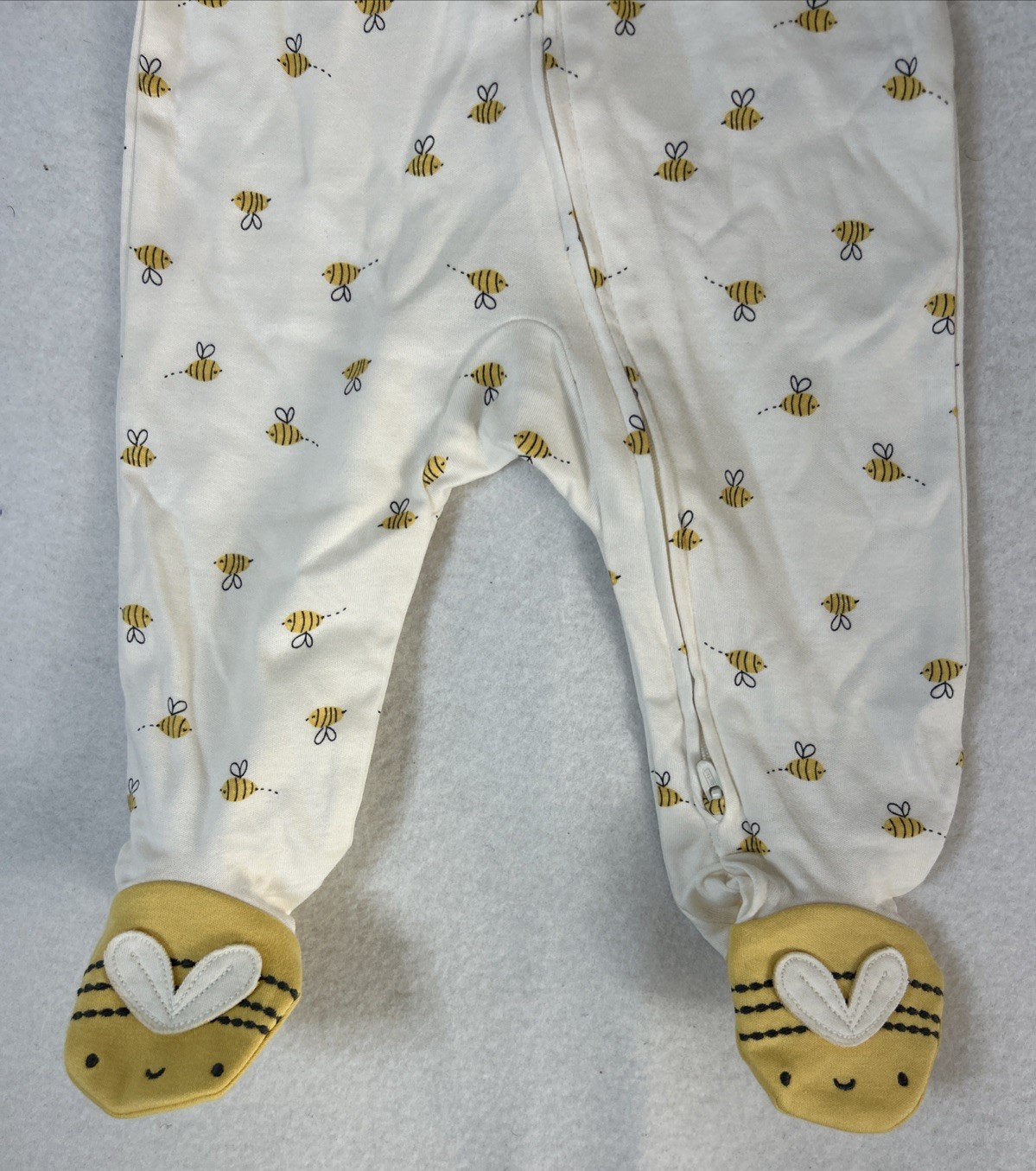 Baby Carters Bumble Bee 2-Way Zip Sleep & Play Size 6 mths w/ Footies Sleeper X2