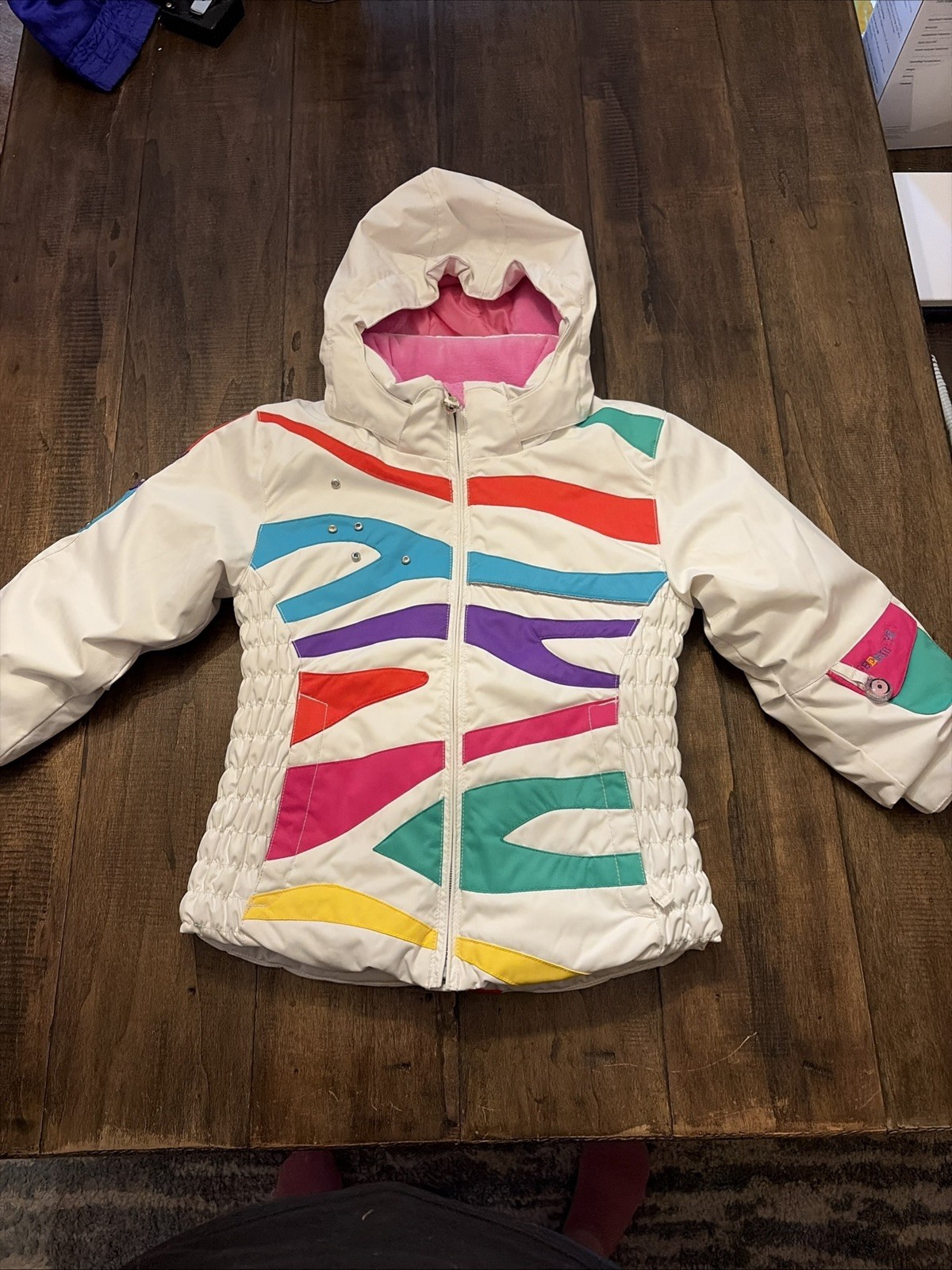 Obermeyer Girls Size 5 Kismet Ski Jacket Snow Coat detachable hood