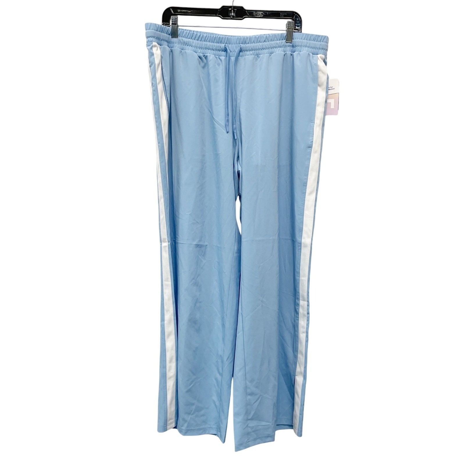 JoyLab Women’s Piped Mid Rise Pull On Track Pants Blue Size XL