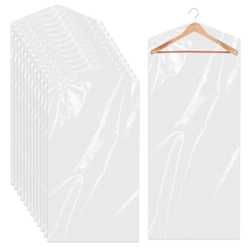 10 Pack Long Dress Covers 71 Inch Garment Bags for Hanging 10pcs 60x180cm