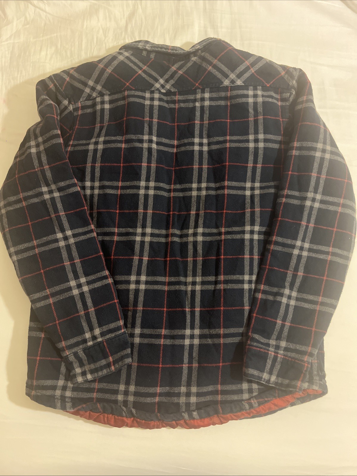RVCA Andrew Reynolds Collection Blue Plaid Quilted Lined Flannel Shirt Jacket M