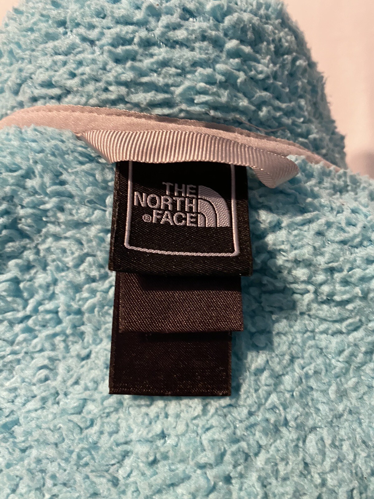 The North Face Jacket Till Blue Furry Fleece Zipper Juniors 14/16