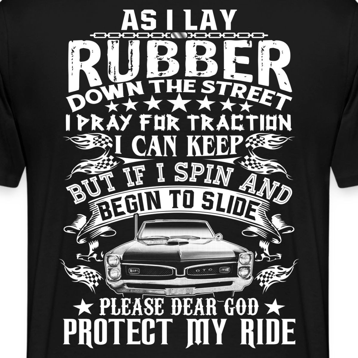 As I Lay Rubber Down The Street Racer Gift Men’s Premium T-Shirt