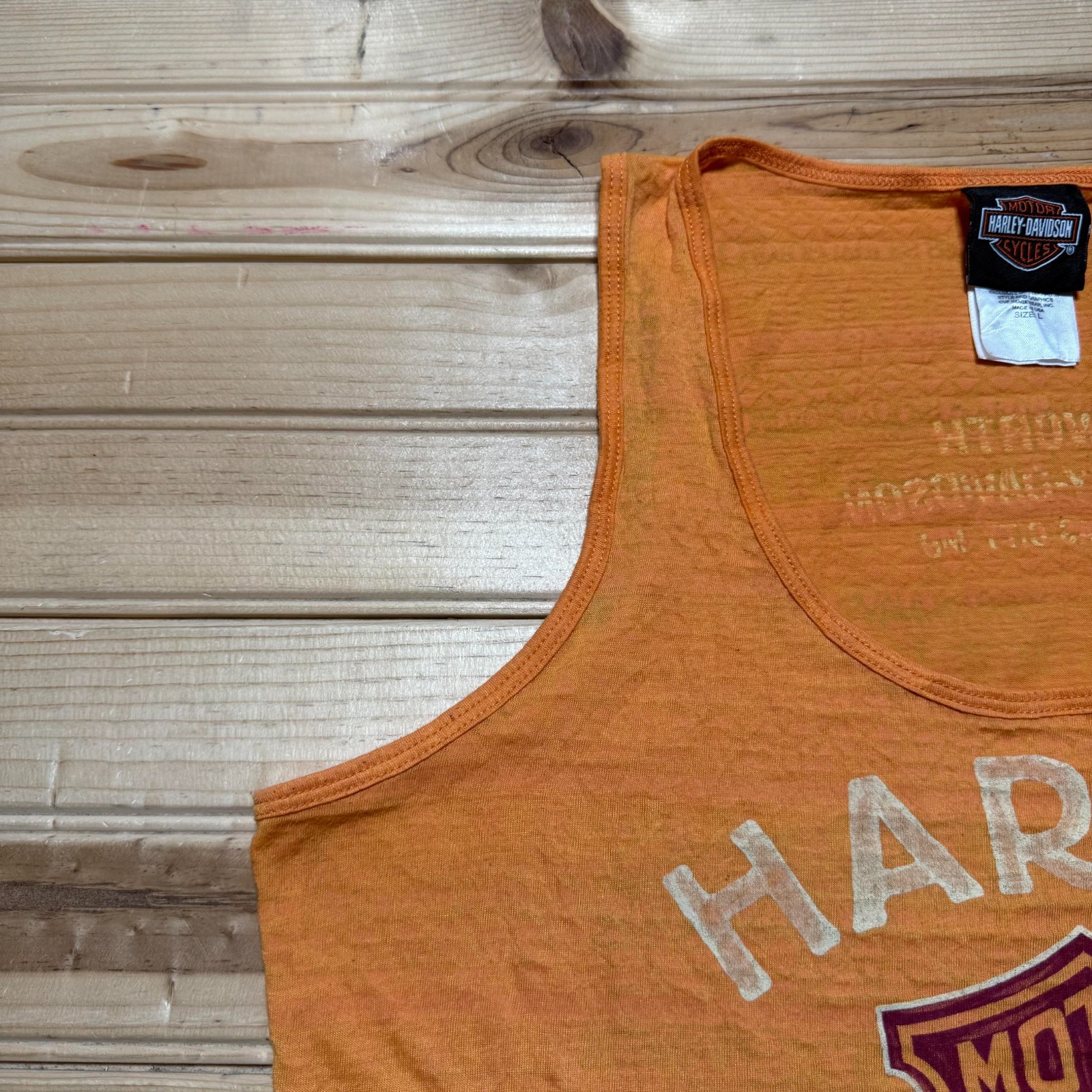 Vintage Y2K Harley Davidson Worth Kansas City Missouri Biker Tank Top Large