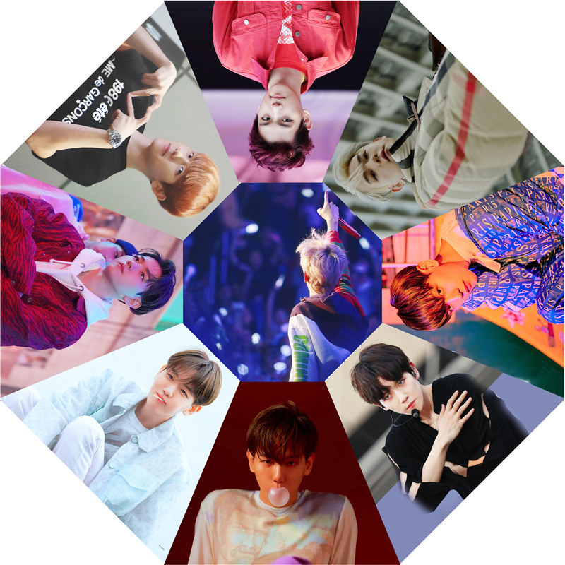 Korean Boy Band EXO (Baekhyun/Chanyeol) Star Fan Gift: Fully Automatic Umbrella