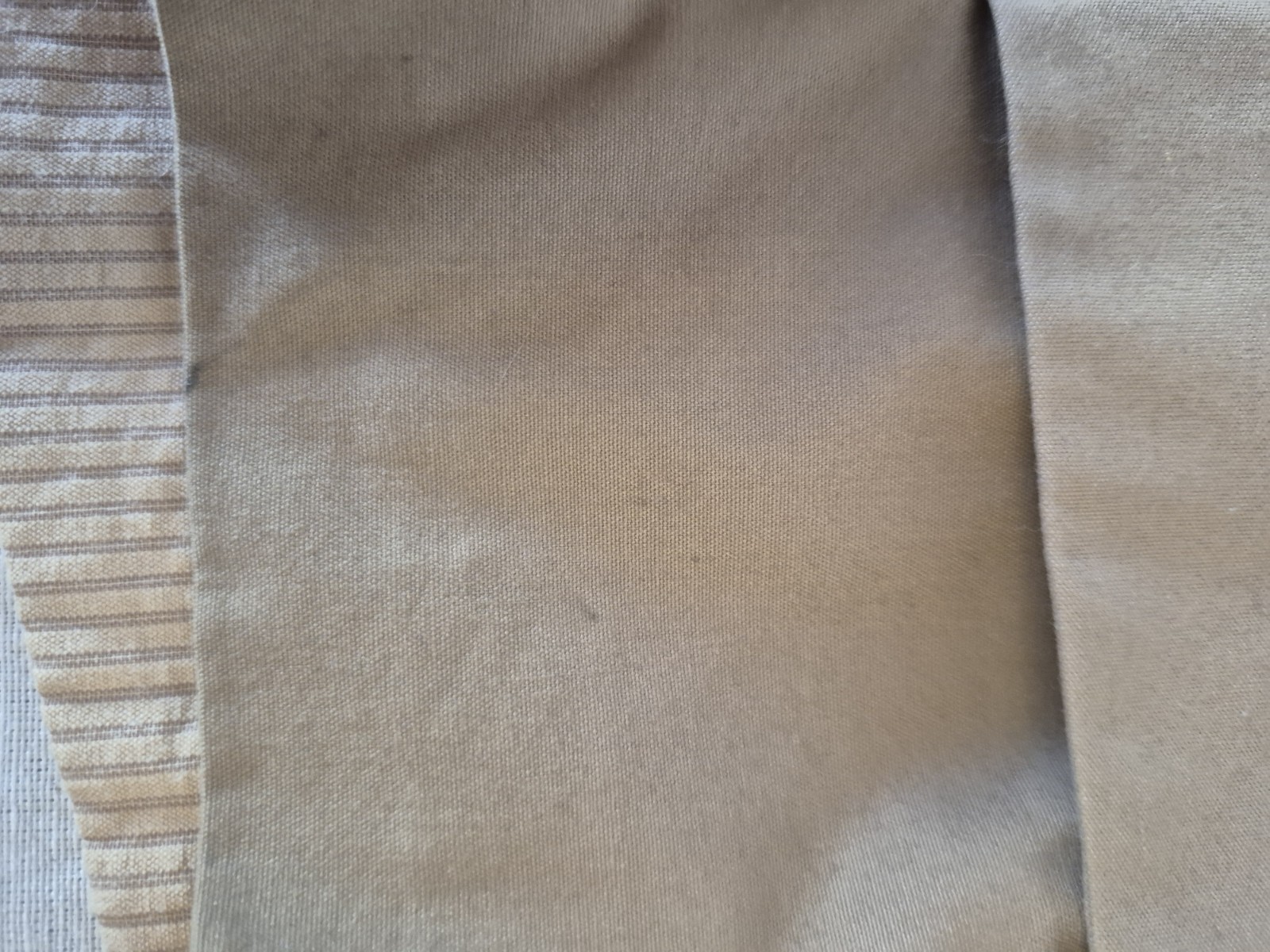 Mens Large Madison Brand Button Front Suit Vest Tan Brown Good 100% Cotton
