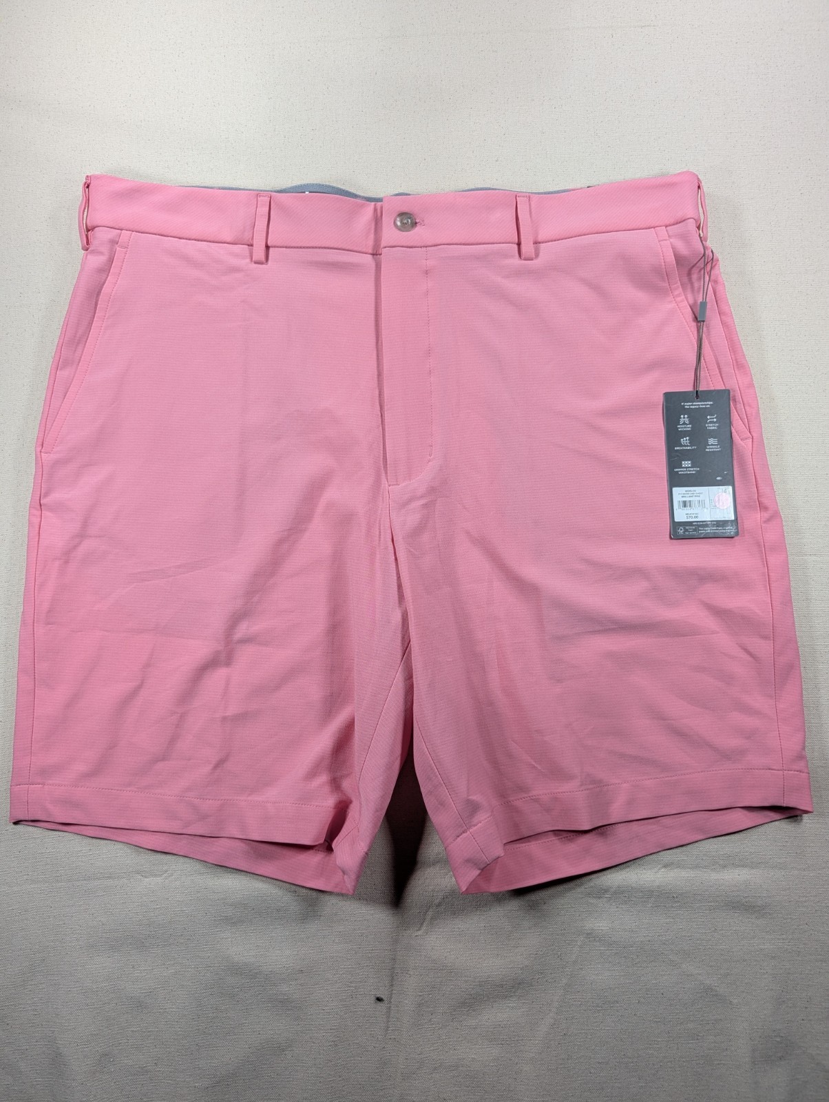 Walter Hagen Golf Shorts Men’s Size 38 – P11 Micro Lines 9″ – Pink New with Tags