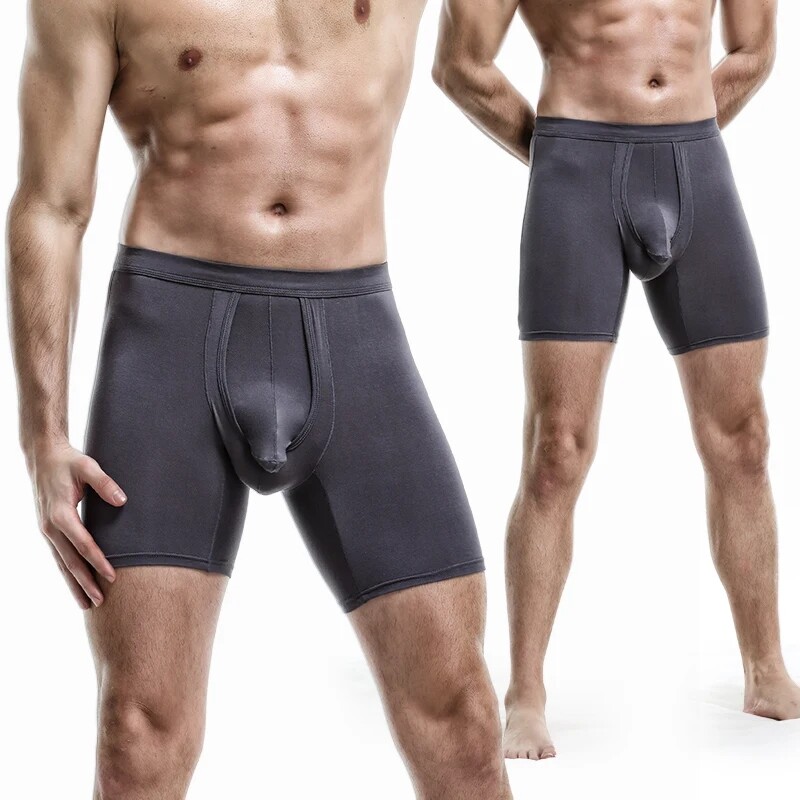 2 Pack Men Underwear Separate Penis Ball Pouch Comfortable Boxer Shorts Briefs
