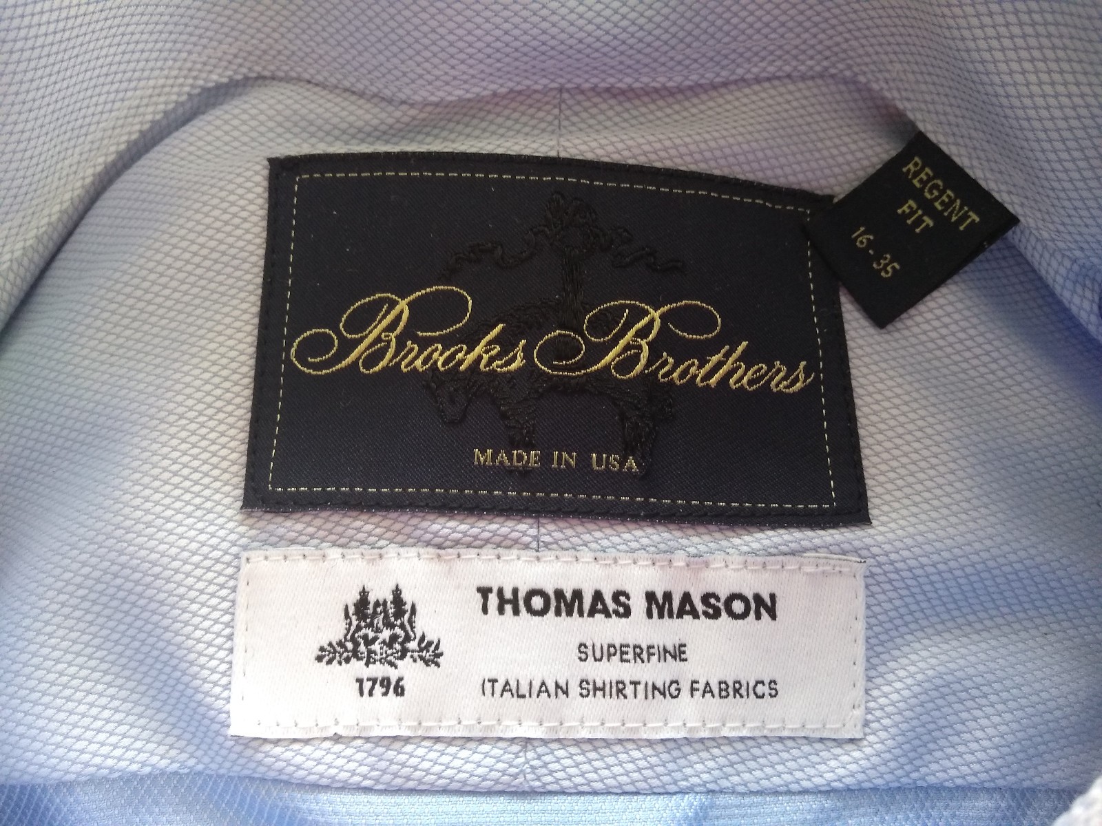 NWOT Brooks Brothers Golden Fleece Blue Royal Oxford 16-35 Regent MSRP $225