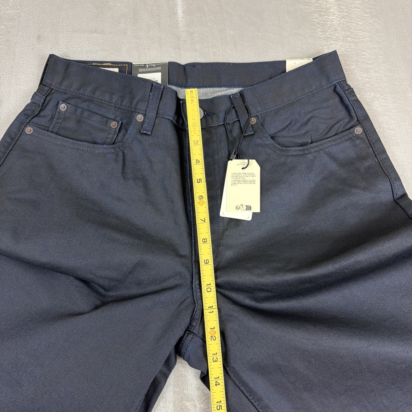 Levi’s Premium 578 Baggy Coated Denim Jeans Men’s Size 33×30 Blue Cotton Y2K