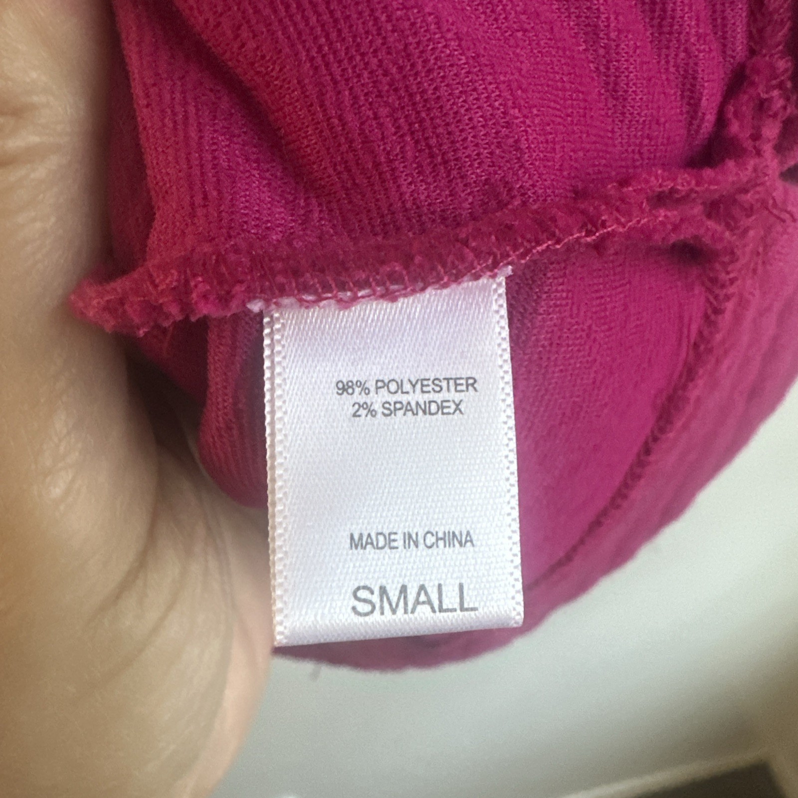 Muk Luks Quilted Crewneck Sweatshirt Pink Fuchsia Pullover SZ Small